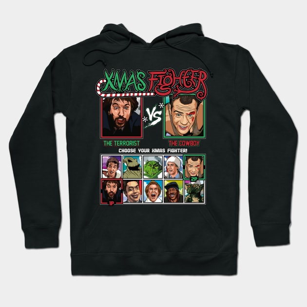 Xmas Fighter - Die Hard Hoodie by RetroReview